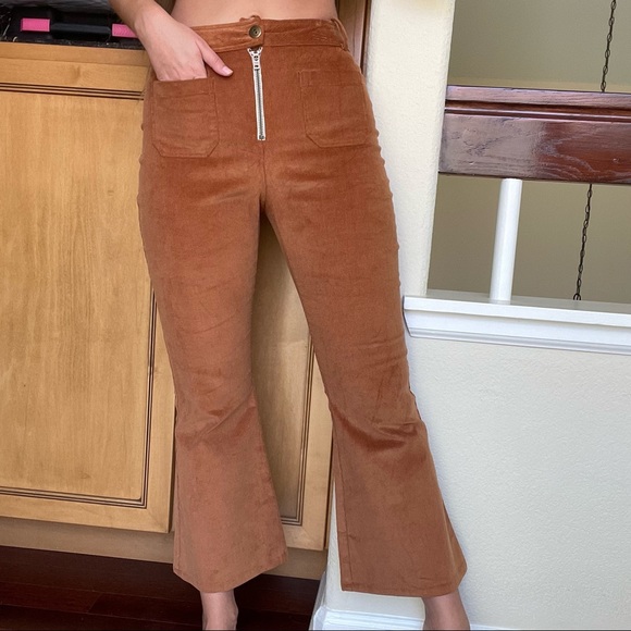 Monte High Rise Corduroy Kick Flare Pants - Picture 2 of 11